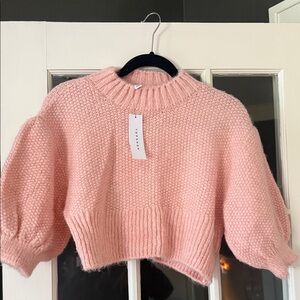 Cozy cropped Pink Sweater